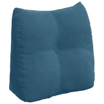 Vidaxl Poglavni vzglavnik Modra 45 x 24 x 50 cm Žamet