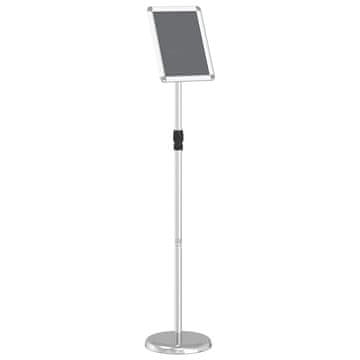 Vidaxl Razstave na sejmih srebrna 25 x 25 x 125 cm Aluminij
