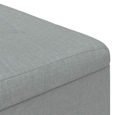 Vidaxl Ottoman s shranjevanjem Svetlo siva 80 x 80 x 45 cm blago