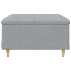 Vidaxl Ottoman s shranjevanjem Svetlo siva 80 x 80 x 45 cm blago