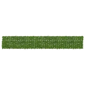 Vidaxl Ograja za balkon z listi Zelena in Rumena 500 x 75 cm