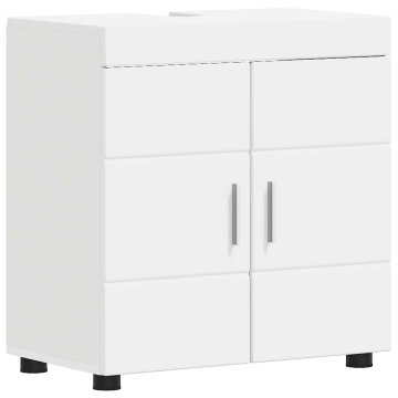 Vidaxl Komplet omaric za kopalnico TULUM Bela 60 x 34 x 63 cm