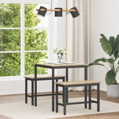 Vidaxl Jedilne mize 70 x 70 x 75 cm Inženirski les Sonoma hrast