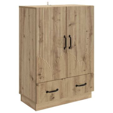 Vidaxl Strani šal Artisan hrast 66 x 34,5 x 92 cm Inženirski les