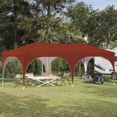 Vidaxl Zložljivi šotor za zabave 574 x 289 x 245 cm Terakota