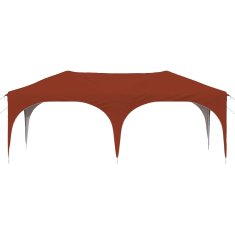 Vidaxl Zložljivi šotor za zabave 574 x 289 x 245 cm Terakota