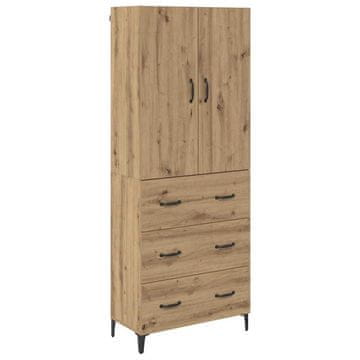 Vidaxl Visok predalnik Umetni hrast 69,5 x 34 x 180 cm Konstruiran les