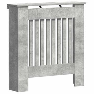 Vidaxl Pokrov radiatorja Betonsko siva 78 x 19 x 81,5 cm