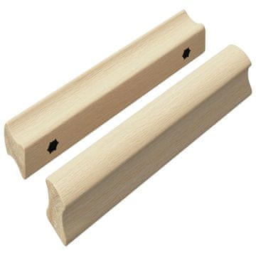 Vidaxl Ravna ročica 2 szt. Naravna barva lesa 130 x 25 x 30 mm