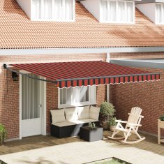Vidaxl Vlečna tenda Oranžna in Rjava 350 x 250 cm Poliester