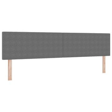 Vidaxl LED glava postelje Svetlo siva 200 cm Žametna tkanina