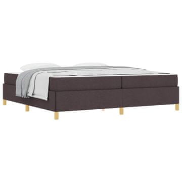 Vidaxl Konstrukcija postelje Temno rjava 200 x 200 cm blago