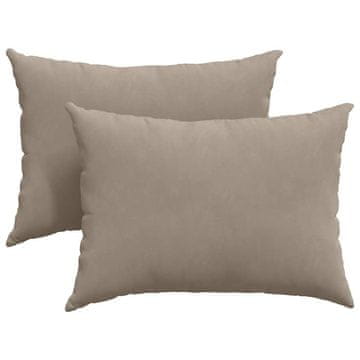 Vidaxl Blazine za kavč 2 szt. Taupe 70 x 50 cm blago