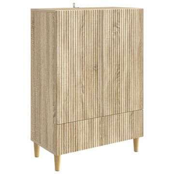 Vidaxl Strani šal Sonoma hrast 66 x 34,5 x 95 cm Inženirski les