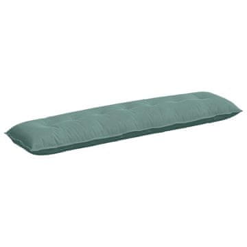 Vidaxl Poglavni vzglavnik Morsko zelena 200 x 50 cm Žametna tkanina