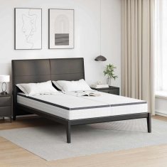 Vidaxl Vzmetnica 2 kos Srednje mehko 80 x 200 cm Bela in siva