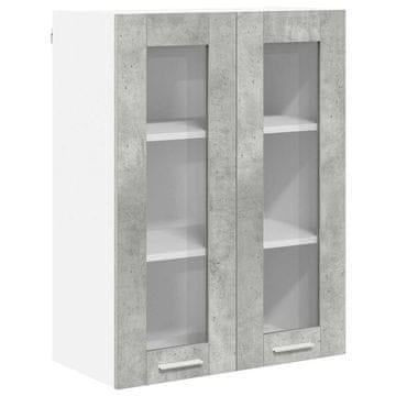 Vidaxl Viseča omarica Betonsko siva 60 x 31 x 80 cm Konstruiran les