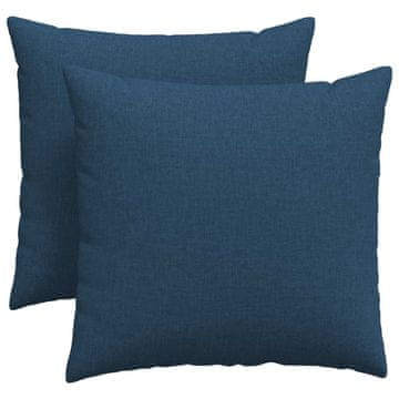 Vidaxl Blazine za kavč 2 szt. Modra 45 x 45 cm blago