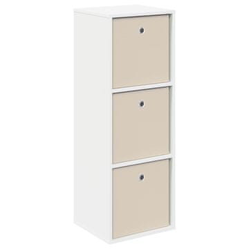 Vidaxl Strani šal s predalom Bela 35 x 32 x 99,5 cm