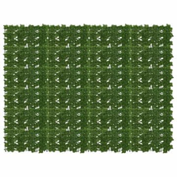Vidaxl Ograja za balkon z listi Zelena 200 x 150 cm