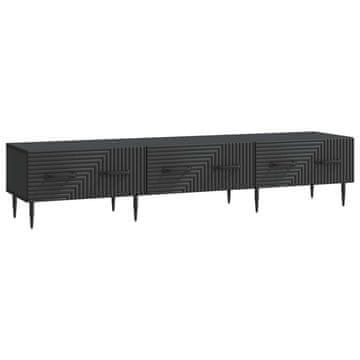 Vidaxl TV omarica s predalom Črna 147 x 34,5 x 30 cm Inženirski les