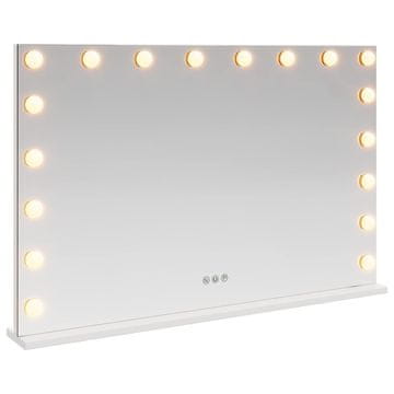 Vidaxl LED ogledalo za toaletno mizo Bela 80 x 10 x 52,5 cm