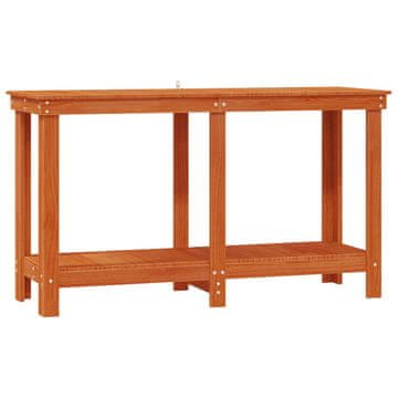 Vidaxl Delovna miza Voskan Rjava 140 x 50 x 80 cm Masivna borovina