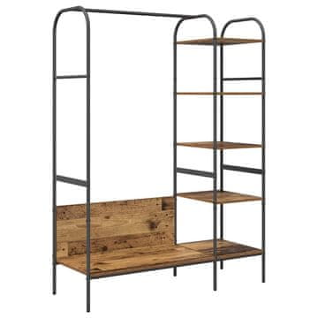 Vidaxl Stojalo za oblačila Rjava 120 x 44 x 160 cm Konstruiran les