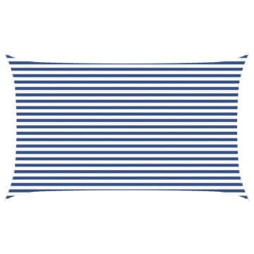 Vidaxl Sončno platno Modra in bela 5 x 3 m 100% poliester Oxford