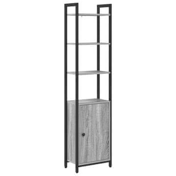 Vidaxl Knjigovni omar Siva Sonoma 40 x 24 x 161 cm Konstruiran les