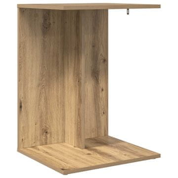 Vidaxl Stranska miza Umetni hrast 45 x 40 x 62,5 cm Konstruiran les