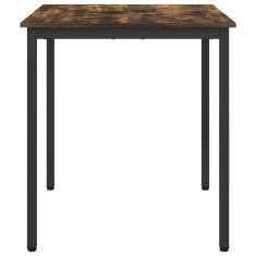 Vidaxl Jedilne mize 70 x 70 x 75 cm Inženirski les Dimljen hrast