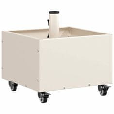 Vidaxl Podstavek za senčnik 11.75 kg Bela Jeklo Kvadrat