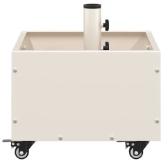 Vidaxl Podstavek za senčnik 11.75 kg Bela Jeklo Kvadrat