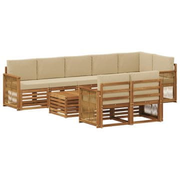 Vidaxl Sedežne garniture Masiven les akacije
