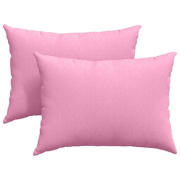 Vidaxl Blazine za kavč 2 szt. Roza 70 x 50 cm blago