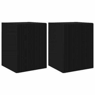 Vidaxl TV stenska omara 2 szt. Črna 30 x 31 x 40 cm Konstruiran les