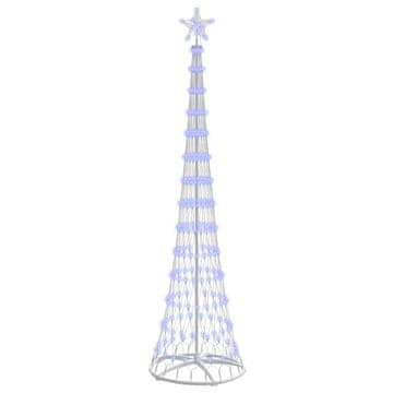 Vidaxl LED božično drevesce med 290 LED z stojalom Modra 250 cm Kovina