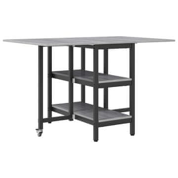 Vidaxl Jedilna miza 122 x 80 x 76,5 cm Inženirski les Siva Sonoma