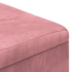 Vidaxl Ottoman s shranjevanjem Roza 60 x 60 x 45 cm Žamet