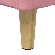 Vidaxl Ottoman s shranjevanjem Roza 60 x 60 x 45 cm Žamet