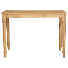 Vidaxl Klubska miza Rjava 110 x 55 x 77 cm Masiven les manga