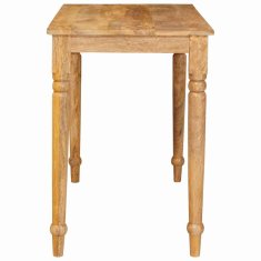 Vidaxl Klubska miza Rjava 110 x 55 x 77 cm Masiven les manga