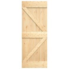 Vidaxl Vrata NARVIK 85 x 210 cm Masiven borov les (neobdelan) Naravna