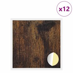 Vidaxl Lepljiva zaščita vijakov 12 szt. Dimljeni oreh Ø 20 x 0,5 mm