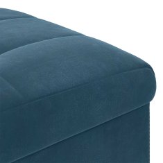 Vidaxl Ottoman s shranjevanjem Modra 40 x 40 x 45 cm Žamet