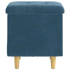 Vidaxl Ottoman s shranjevanjem Modra 40 x 40 x 45 cm Žamet
