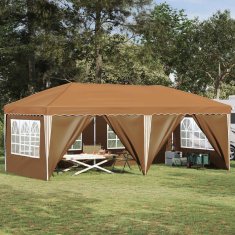 Vidaxl Zložljivi šotor za zabave 575 x 288 x 245 cm Bež