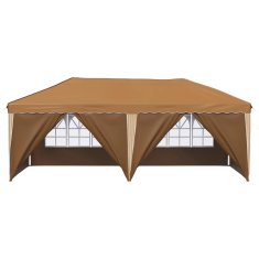 Vidaxl Zložljivi šotor za zabave 575 x 288 x 245 cm Bež