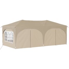 Vidaxl Zložljivi šotor za zabave 574 x 289 x 245 cm Krem